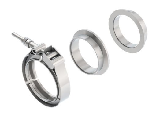 Kuva: Borla Universal 2.5in Stainless Steel 3pc V - Band Clamp w Male and Female Flanges