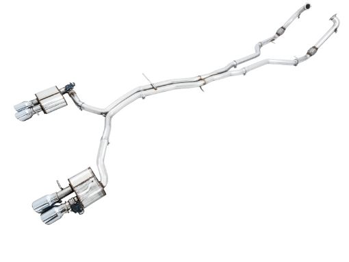 Kuva: AWE Tuning Audi B9 S4 SwitchPath Exhaust - Non - Resonated (Silver 102mm Tips)