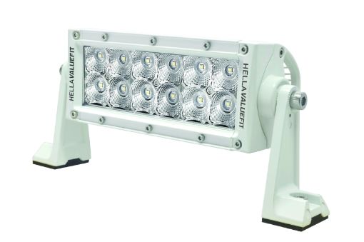 Kuva: Hella Value Fit 8in Light - 36W Dual Row White Housing Flood Beam - LED