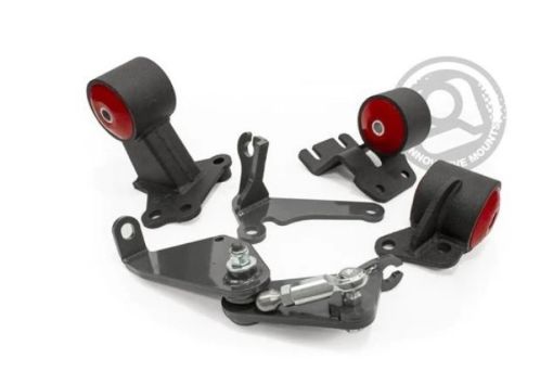 Kuva: Innovative 90 - 93 Integra B - Series Black Steel Mounts 60A Bushings (Auto to Manual Hydro Actuator)