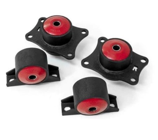 Kuva: Innovative 00 - 09 Honda S2000 F - Series Black Steel Mounts 75A Bushings (Rear Diff Mounts OEM Diff)