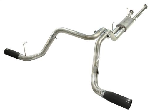 Kuva: aFe MACHForce XP 2 - 12in to 3in 409 SS Cat - Back Exhaust w Black Tips 10 - 17 Toyota Tundra V8 5.7L