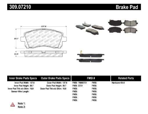 Kuva: StopTech Performance 02 - 03 WRX Front Brake Pads