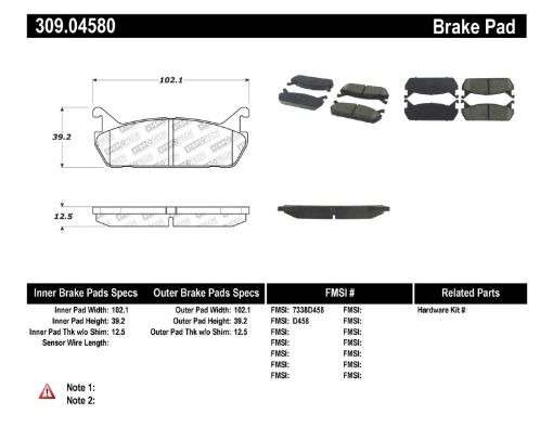 Kuva: StopTech Performance 90 - 93 Mazda Miata Rear Brake Pads D525