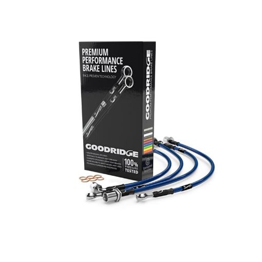 Kuva: Goodridge 15 - 18 Ford Focus RS MK3 Phantom Stainless Steel Brake Line Kit - Electric Blue