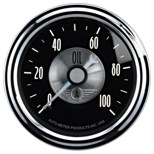 Kuva: Autometer Prestige Series Black Diamond 2 - 116in 0 - 100 PSI Mechanical Oil Pressure Gauge