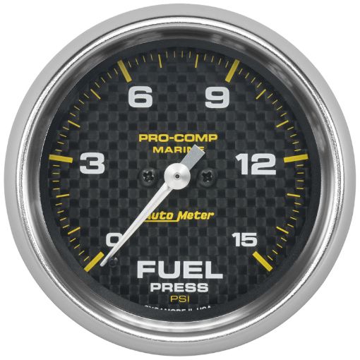 Kuva: Autometer Marine Carbon Fiber 2 - 58in 15 PSI Digital Stepper Motor Fuel Pressure Gauge