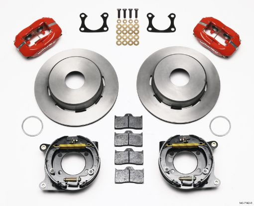 Kuva: Wilwood Forged Dynalite PS Park Brake Kit Red Big Ford 2.36in Offset Currie Blank