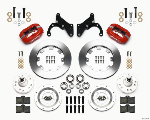 Kuva: Wilwood Forged Dynalite Front Kit 12.19in Red 65 - 68 Chevy Impala - Drum Spindle