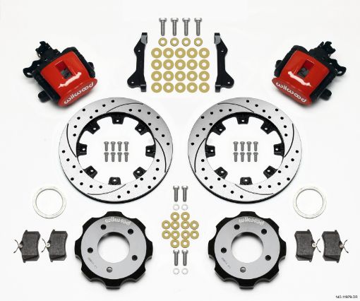 Kuva: Wilwood Combination Parking Brake Rear Kit 12.19in Drilled Red 2006 - Up Civic CRZ