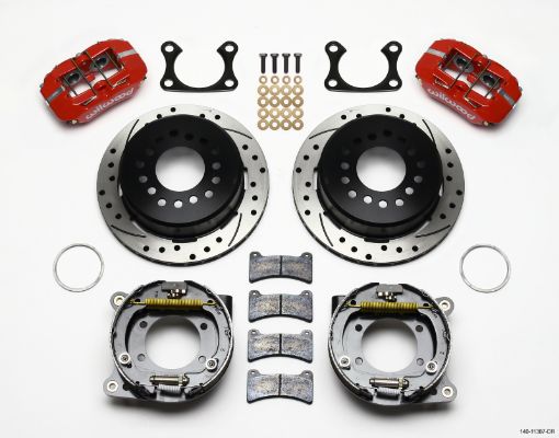 Kuva: Wilwood Dynapro Low - Profile 11.00in P - Brake Kit Drill - Red Big Ford 2.36in Offset