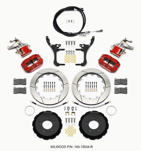 Kuva: Wilwood Dynapro Radial4 MC4 Rear Kit 12.88 Red 2006 - 15 Miata wLines Cables