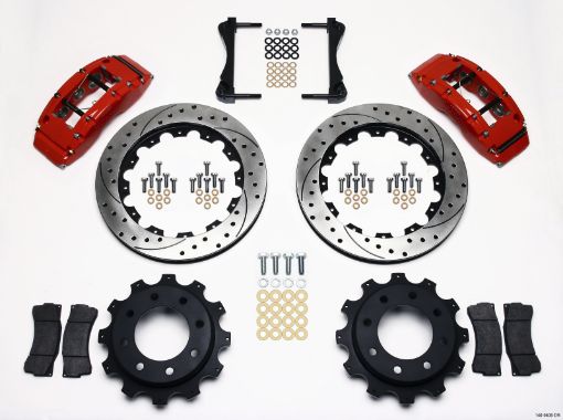 Kuva: Wilwood TC6R Rear Kit 16.00in Drilled Red 1999 - 2010 GM Trk 2500 HD 4.84 Cntr