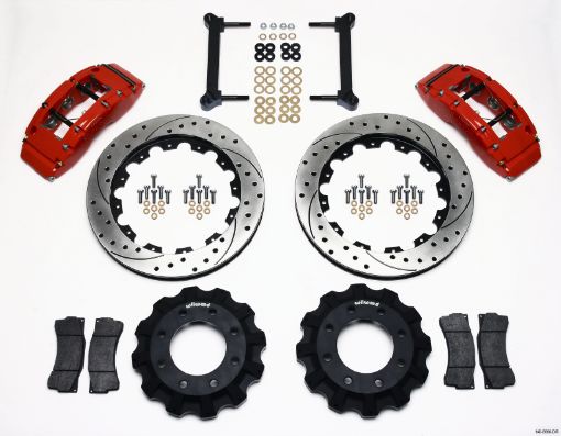 Kuva: Wilwood TC6R Front Kit 16.00in Drilled Red 1999 - 2010 GM H2 TruckSUV 2500