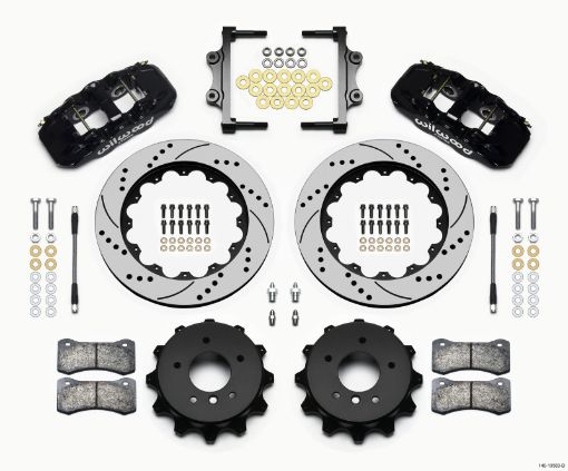 Kuva: Wilwood AERO4 Rear Kit 14.00 Drilled 2007 - 2011 BMW E90 Series wLines