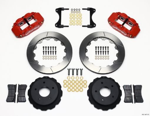 Kuva: Wilwood Narrow Superlite 4R Rear Kit 12.88in Red 65 - 82 Corvette C2C3