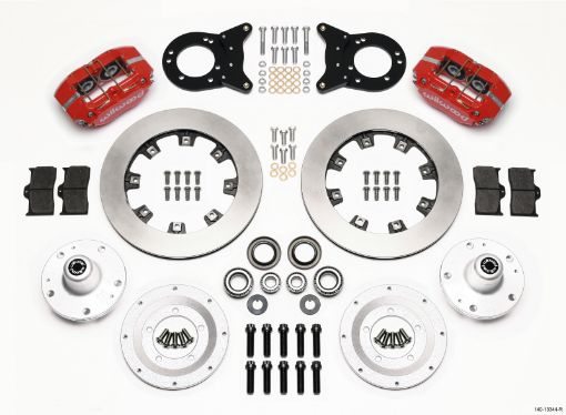 Kuva: Wilwood Dynapro Dust - Boot Front Kit 12.19in Red 1965 - 1969 Mustang Disc Drum Spindle