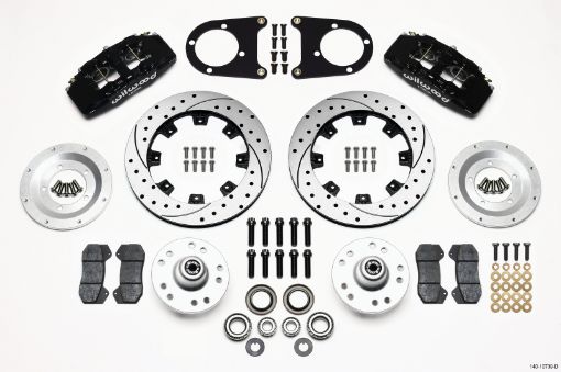 Kuva: Wilwood Dynapro 6 Front Hub Kit 12.19in Drilled 37 - 48 Ford Psgr. Car Spindle