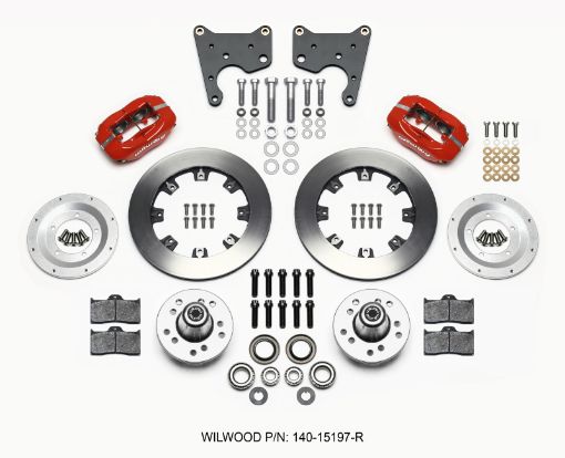 Kuva: Wilwood Forged Dynalite Front Kit 12.19in Red 65 - 72 CDP C Body - Drum