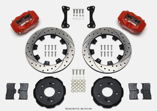 Kuva: Wilwood Forged Dynalite Front Hat Kit 12.19in Drilled Red 02 - 06 Acura RSX - 5 Lug