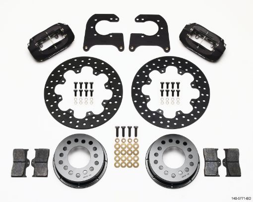 Kuva: Wilwood Forged Dynalite Rear Drag Kit Drilled Rotor Chevy 12 Bolt - Spec 3.15in Brng