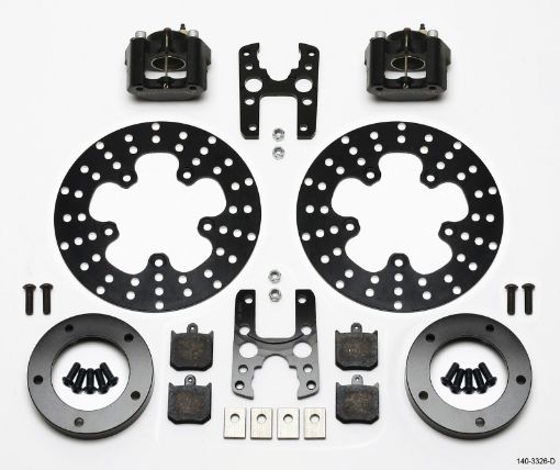 Kuva: Wilwood Dynalite Single Floater Front Drag Kit Drilled PS Anglia Spindle Mount Wheel