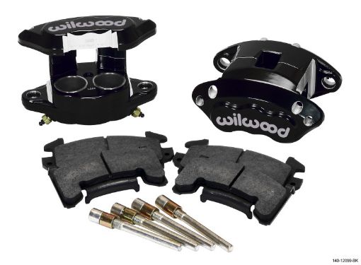 Kuva: Wilwood D154 Front Caliper Kit - Black 1.62 1.62in Piston 1.04in Rotor