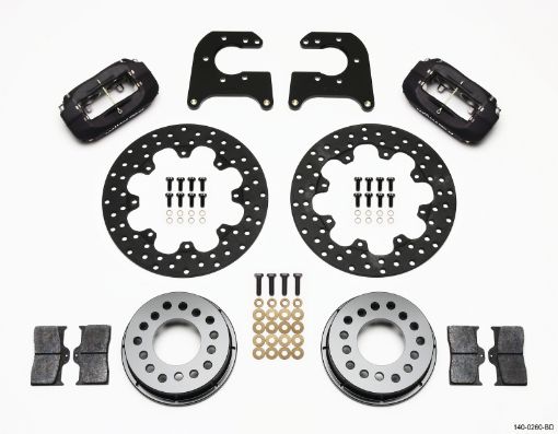 Kuva: Wilwood Forged Dynalite Rear Drag Kit Drilled Rotor Mopar - Dana 2.36in Offset