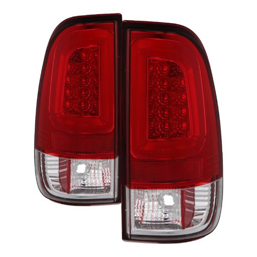 Kuva: Spyder 08 - 16 Ford Super Duty F - 250 V3 Light Bar LED Tail Lights - Red Clear (ALT - YD - FS07V3 - LBLED - RC)