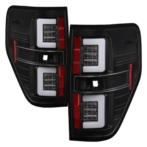 Kuva: Spyder 09 - 14 Ford F150 V2 Light Bar LED Tail Lights - Black (ALT - YD - FF15009V2 - LBLED - BK)