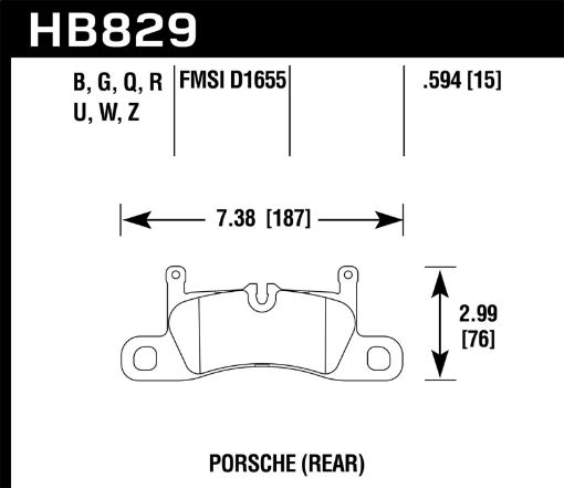 Kuva: Hawk 12 - 17 Porsche 911 Performance Ceramic Street Rear Brake Pads