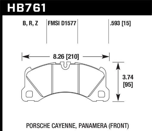 Kuva: Hawk 10 - 13 Porsche Panamera 15 - 17 Porsche Macan Turbo HPS 5.0 Front Brake Pads