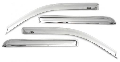 Kuva: AVS 06 - 12 Ford Fusion Ventvisor Outside Mount Front Rear Window Deflectors 4pc - Chrome