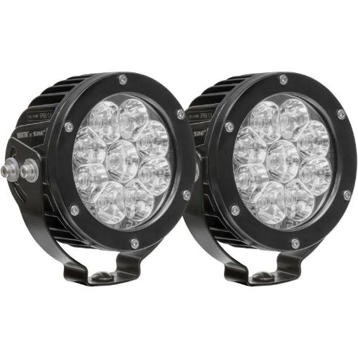 Kuva: Westin Axis LED Auxiliary Light 4.75 inch Round Spot w3W Osram (Set of 2) - Black