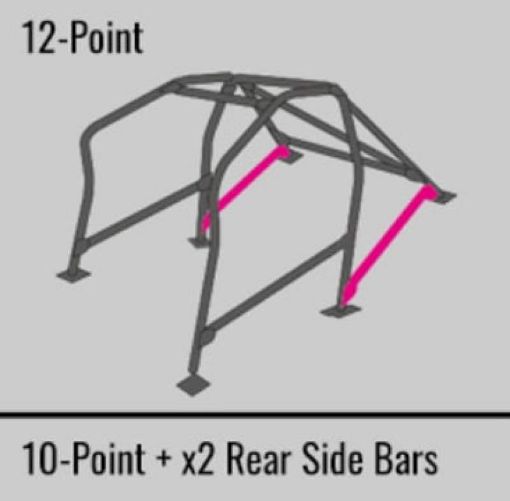 Kuva: Cusco SFTY21 2 - Pssgr 12pt BLK Around Dash Roll Cage 95 - 01 Acura Integra Type R (DC2) (SONo Cancel)