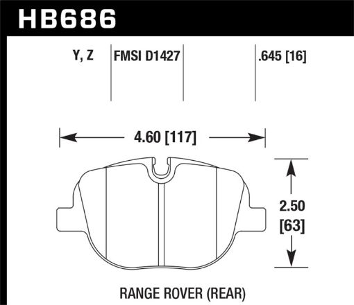 Kuva: Hawk 10 - 12 Land Rover Range 10 - 13 Land Rover Range Rover Sport LTS Street Rear Brake Pads