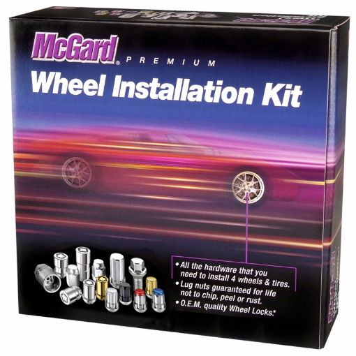 Kuva: McGard SplineDrive Tuner 4 Lug Install Kit wLocks Tool (Cone) M12X1.25 1316 Hex - Chrome