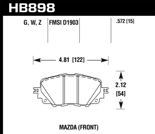 Kuva: Hawk 17 - 19 Fiat 124 Spider DTC - 30 Front Brake Pads