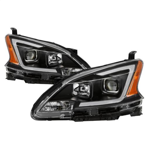 Kuva: xTune 13 - 15 Nissan Sentra DRL LED Light Bar Halogen Projector Headlights - Black (PRO - JH - NS13 - LB - BK)