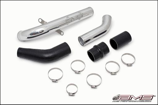 Kuva: AMS Performance 08 - 15 Mitsubishi EVO X Upper IC Pipe - Black Powder Coat