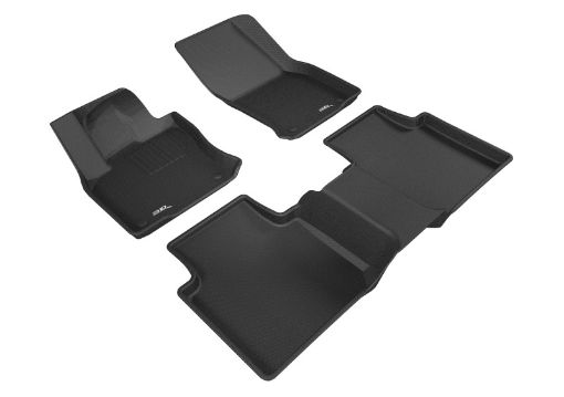 Kuva: 3D MAXpider 2018 - 2019 Volkswagen Tiguan w 5 Seat Kagu Front Rear Floormats - Black