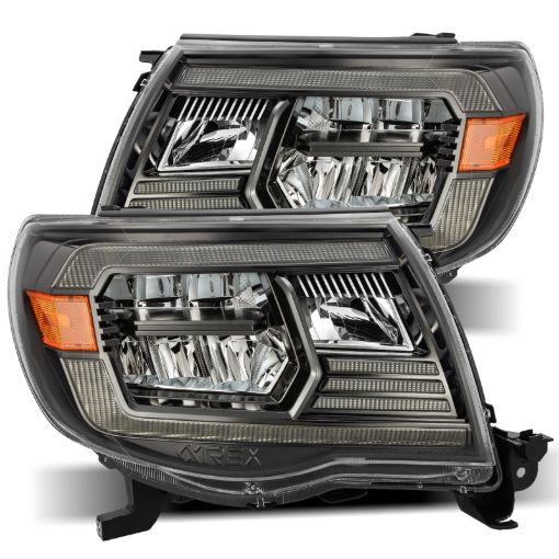 Kuva: AlphaRex 05 - 11 Toyota Tacoma LUXX Crystal Headlights Plank Style Alpha Black wActivation LightDRL