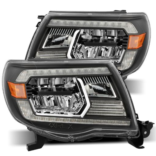 Kuva: AlphaRex 05 - 11 Toyota Tacoma LUXX Crystal Headlights Plank Style Design Black wActivation LightDRL