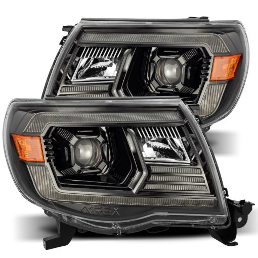 Kuva: AlphaRex 05 - 11 Toyota Tacoma LUXX LED Projector Headlights Plank Style Alpha Black wActiv LightDRL