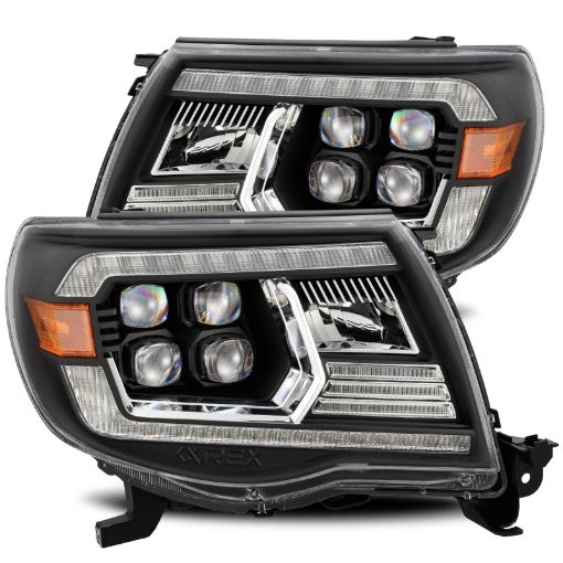 Kuva: AlphaRex 05 - 11 Toyota Tacoma NOVA LED Projector Headlights Plank Style Alpha Black wActiv LightDRL